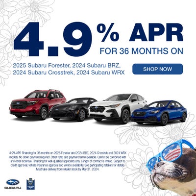 4.9% APR For 36 Months